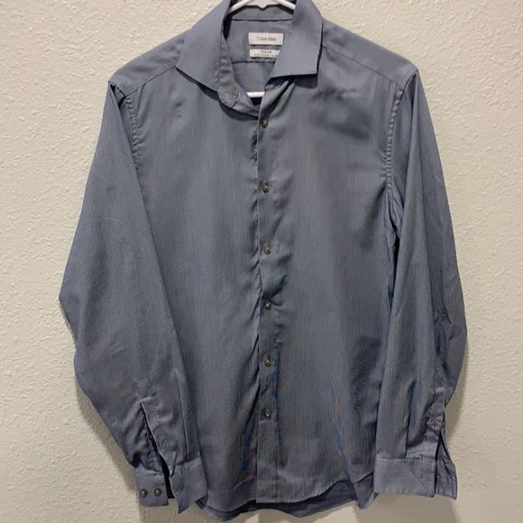 Calvin Klein Other - Calvin Klein Steel + / Slim Fit / Stretch / Non-Iron Blue Dress shirt 14.5 32/33